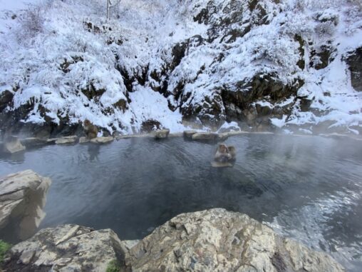 冬の温泉写真